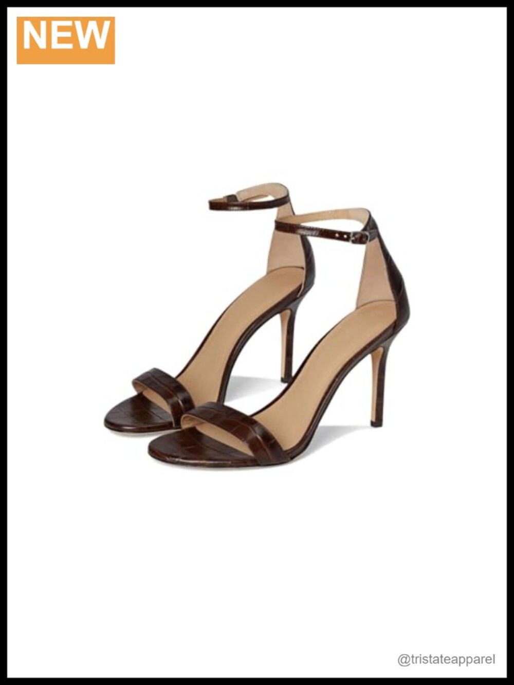 Crocodile-Embossed Leather Wedge Sandal Buckle Ankle Strap Open Toe
